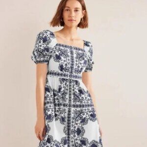🌼 BODEN Square Neck Midi Dress - French Navy